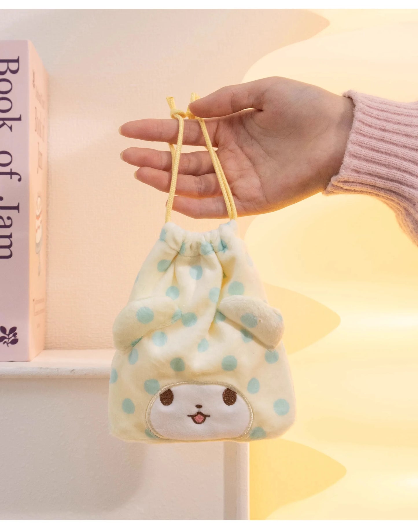 Sanrio Hello Kitty Kuromi Marumofubiyori Cogimyun Kawaii Character Plush Stuffed Toy Drawstring Cartoon Bag Change Purse Gifts