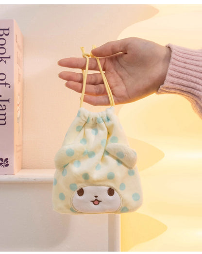 Sanrio Hello Kitty Kuromi Marumofubiyori Cogimyun Kawaii Character Plush Stuffed Toy Drawstring Cartoon Bag Change Purse Gifts
