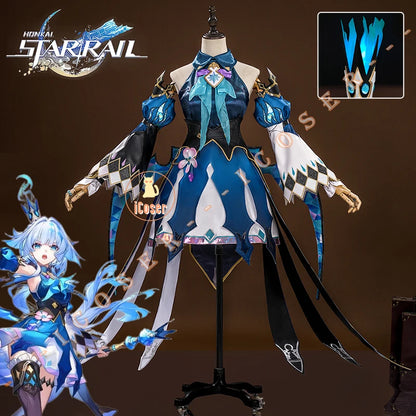 Honkai Star Rail Cerydra Cosplay Costume Wig Dress Uniform Crown Wings Headwear Halloween Party for Women Girls Carnival iCoser
