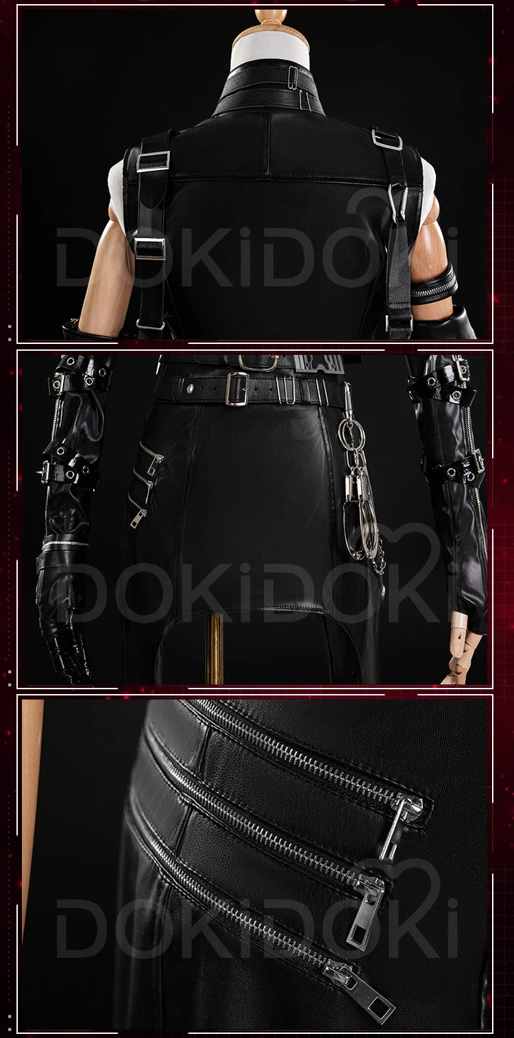 IN STOCK Night's Companion Heroine Cosplay Costume Game Love and Deepspace【XS-2XL】DokiDoki-R Women Leather Plus Size