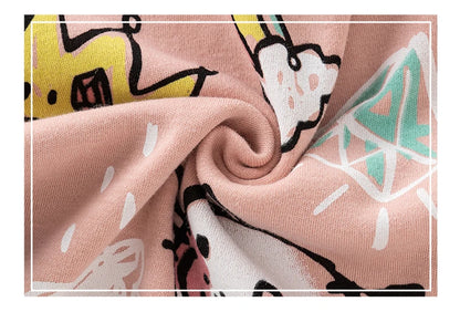 Toddler Girl Sleepwear Cotton Sets Funny Cartoon Winter Long Sleeve Kids Pajamas Girls Red Rabbit Pyjama 2 to 4 6 8 10 12 Years