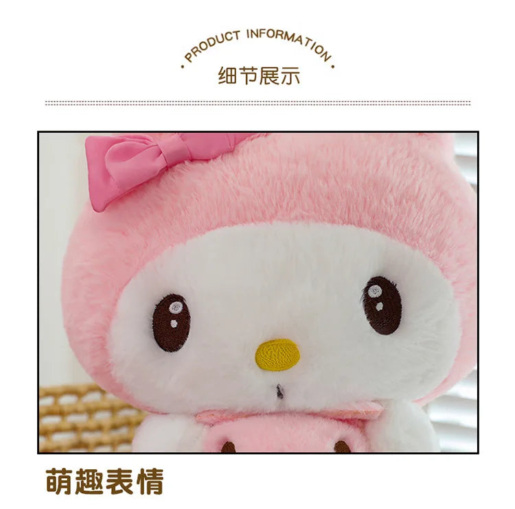 new 45/55/75cm Big Size Kuromi My Melody Sanrio Anime Plush Stuffed Doll Room Decoration Plushies Pillow Ornaments Holiday Gifts