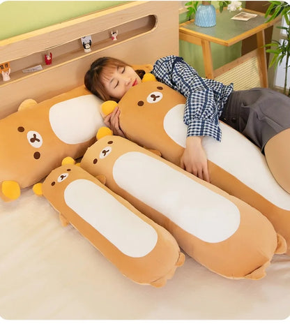 60/80/100cm Big Size Rilakkuma Kawaii Anime Plush Stuffed Doll Cartoon Room Decor Plush Pillow Children's Holiday Gift