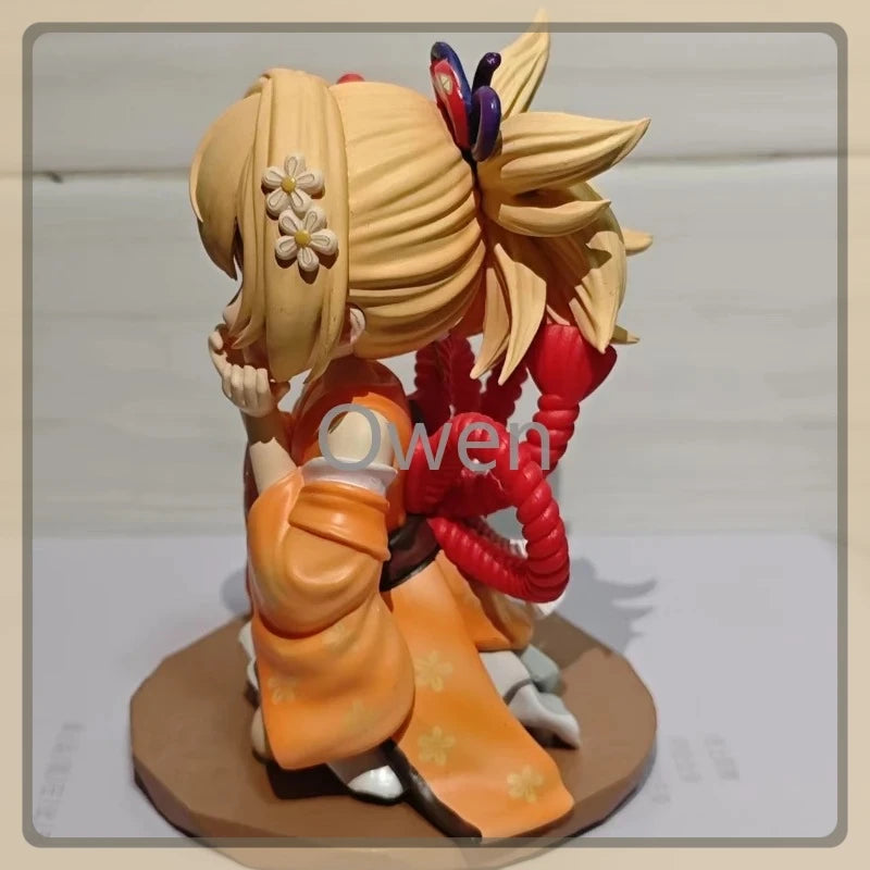 Anime Yoimiya Cute Girl Genshin Impact Figures Kawaii Figurines Q Version 14cm PVC Collection Birthday Decoration Toys Gift