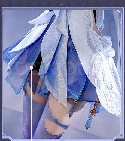 Skirk Cosplay Costume Game Genshin Impact【S-2XL】DokiDoki-SR Skirk Wig Women Halloween Costume Plus Size