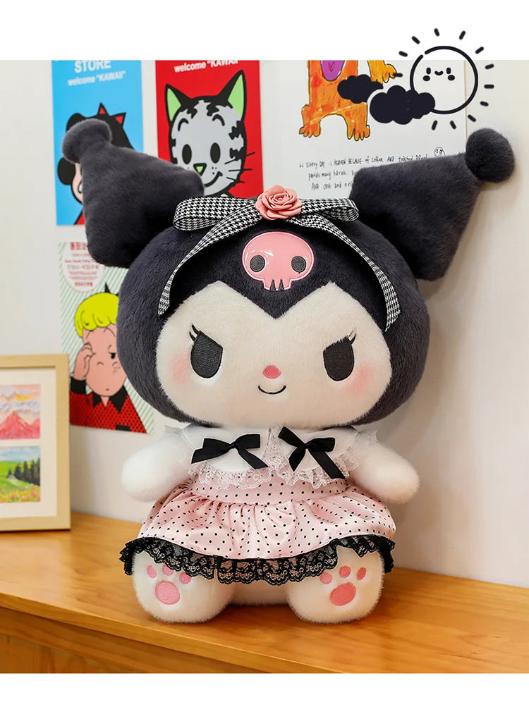 Sanrio Big Size 80cm Cute Kuromi My Melody Soft Stuffed Sofa Body Throw Pillow Plush Toys Dolls Kawaii Room Decor Holiday Gifts