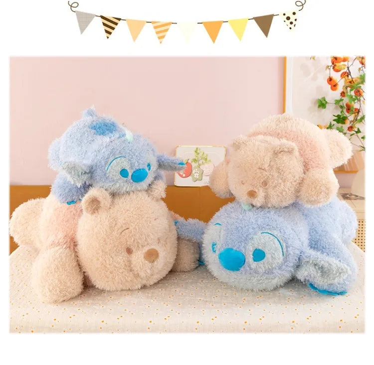 50/70cm Big Size Disney Stitch Pooh Bear Cartoon Anime Plush Stuffed Doll Room Decoration Stuffed Animal Pillow Ornamental Gift