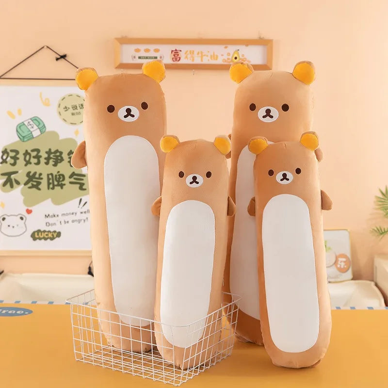 60/80/100cm Big Size Rilakkuma Kawaii Anime Plush Stuffed Doll Cartoon Room Decor Plush Pillow Children's Holiday Gift