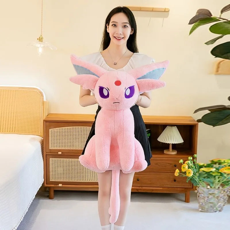 40/55/70cm Big Size Pokémon Espeon Plushies Kawaii Cartoon Anime Ornament Peluche Comfortable Soft Doll Children's Toy Gifts