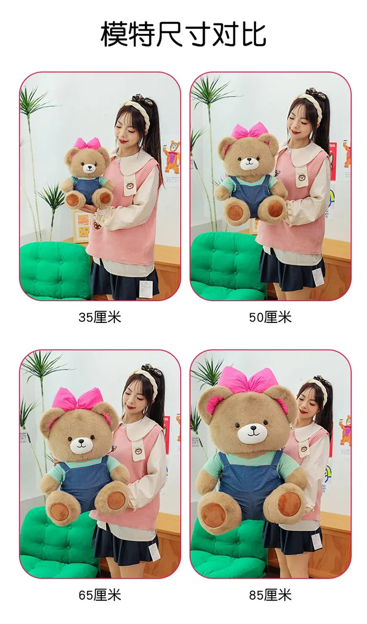 Cute Classic Butterfly Feifei Bear Plush Toys Kawaii Bow Tie Bear Plushie Pillow Stuffed Soft Dolls for Kids Girls Lover Gifts