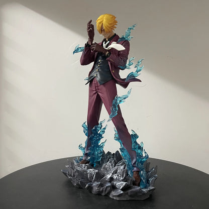 25cm One Piece Figure Sanji Anime Figures Pop Smoking Sanji Figurine Devil Foot Statue Pvc Collection Kids Toys Birthday Gifts