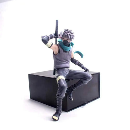 19cm Hot Cartoon Naruto Anime Figure Hatake Kakashi Action Figure Dark Ninja Kakashi Figurine PVC Collection Model Doll Toys