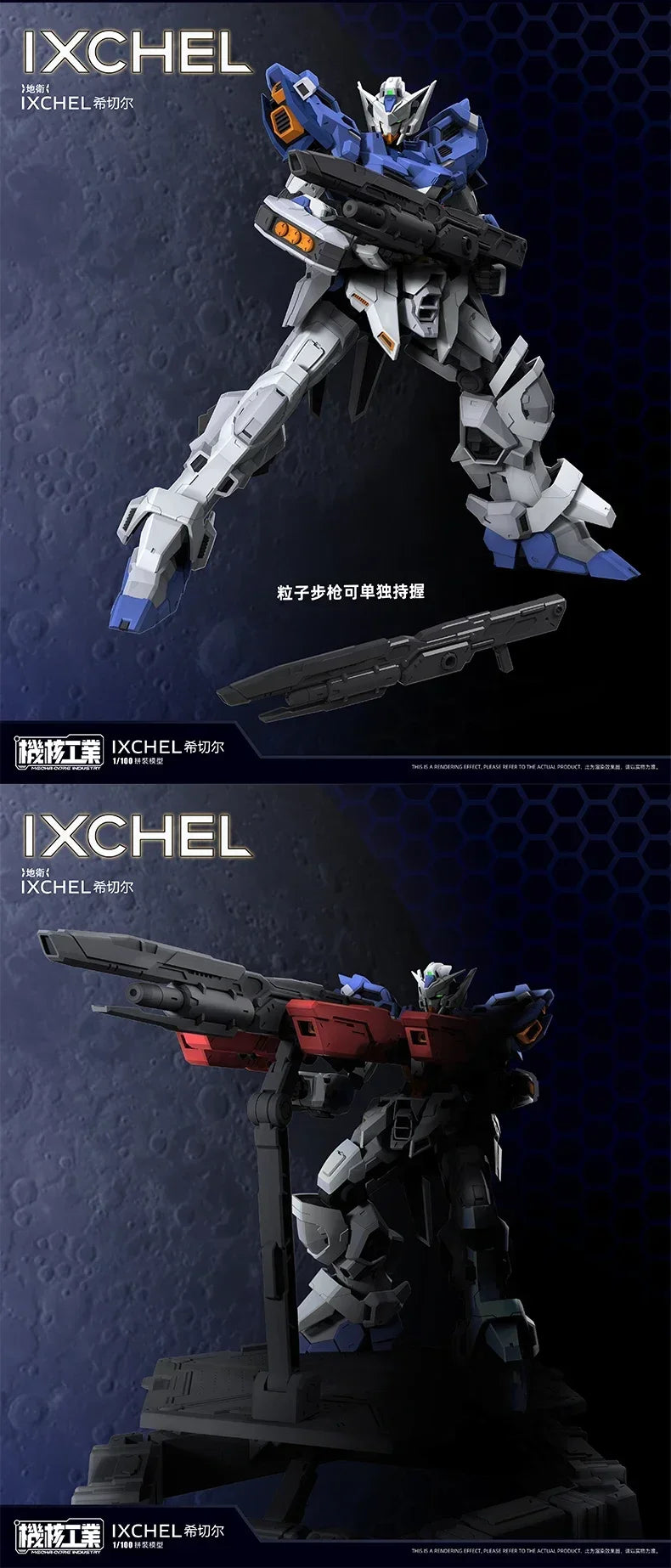 MECHA CORE INDUSTRY 1/100 IXCHEL MG Plastic Assembly Model Kit Robot Action Figure Toy