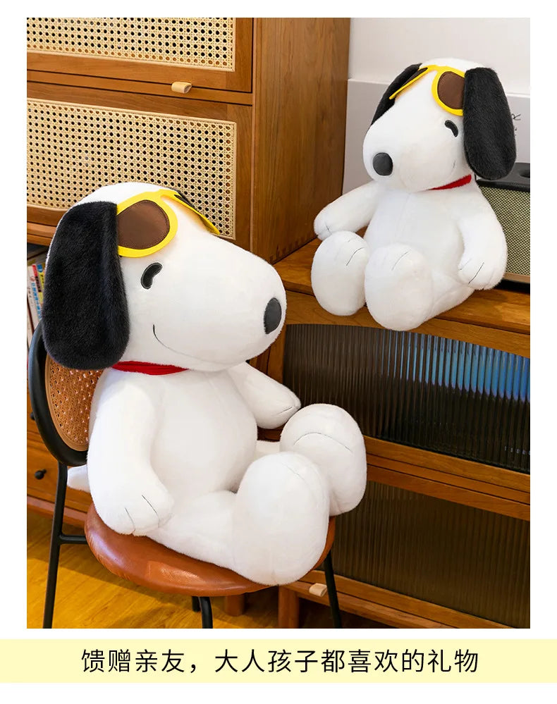 Anime Snoopy Plush Doll Big Ears Dog Plush Toy Cute Children's Doll Gift Snoopy Wearing Sunglasses