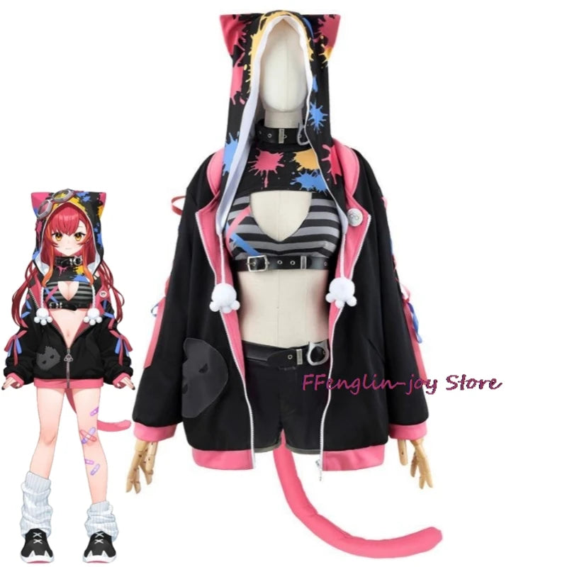Virtual ESports Project VSPO Nekota Tsuna Cosplay Costume Set Polyester - C1 / M
