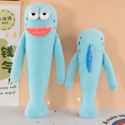 Sanrio 80cm Cute Plush Cartoon Ugly Fish Stuffed Toy Funny Knock Knock Doll New Viral Kids Birthday Christmas Gift for Children