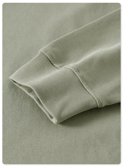 ZODF NEW Autumn Men's Solid Full Sleeve T Shirts Unisex Loose Oversized Casual 305GSM Cotton Basic T-Shirt Brand TEE HY0209