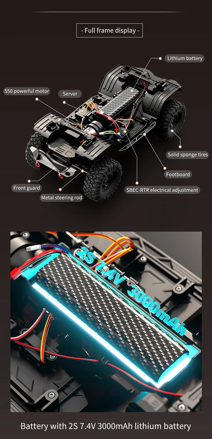 1/10 RC Car HB RTR R1011 Remote Control Vehicle 2.4G Full Proportional Rock Crawler LED Light 4WD Off-Road Climbing Truck Toys