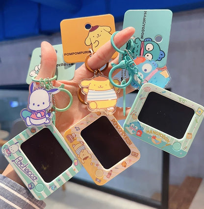 Genuine Sanrio Hello Kitty Kuromi Melody Pachacoo Cinnamoroll Hangyodon Gudetama Writ Boar Graffiti Toy Keychain Birthday Gift