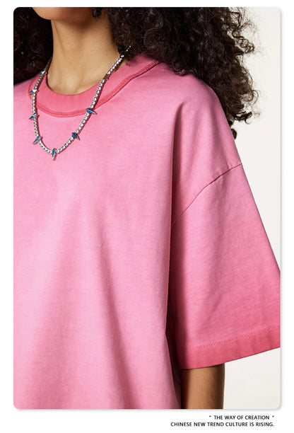 ZODF 2025 Summer Washed 275gsm Solid Cotton T-shirt For Men Unisex Oversized Short Sleeve T Shits Brand Tops HY0981