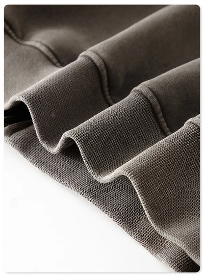 ZODF Retro 2025 Winter Women Short Zipper Hoodies Female Girls Loose 355gsm Thick Fleece Hooded Zip-up Coat Streetwears HY0448