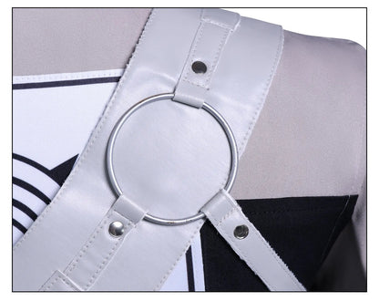 Anime Gachiakuta Zanka Nijiku Cosplay Costume Wig Uniform Earrings Akuta Cleaners Halloween Party for Women Men Carnival Props