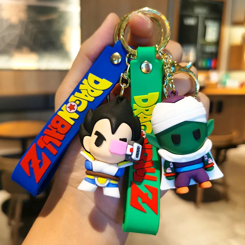 New Anime Dragon Ball Key Chain Z Super Saiyan Son Goku Bulma Broly Piccolo Majin Buu Series Bag Pendant Keyring Kids Toys Gifts