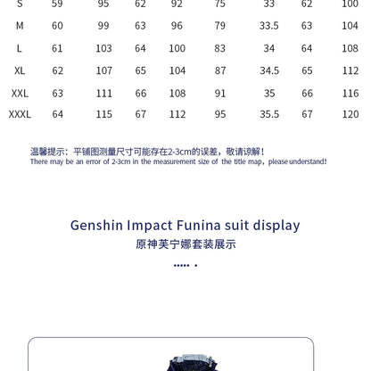 Genshin Impact Furina Cosplay Costume Set Polyester