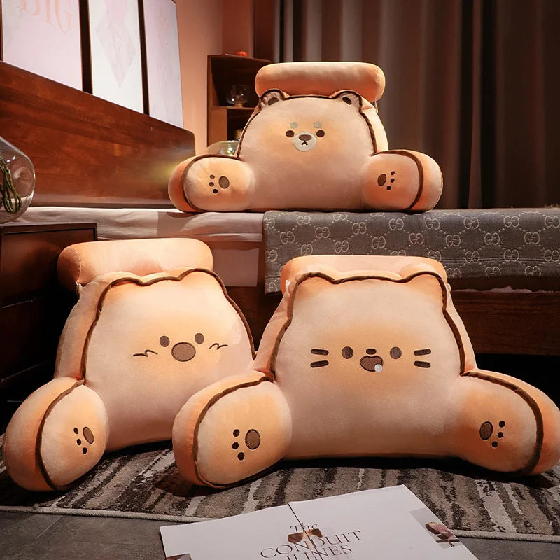 Comfortable Thickened Lumbar Support Cushion With Headrest Cartoon Cookie Anime Back Cushion Chair Bed Office Bedroom Girl
