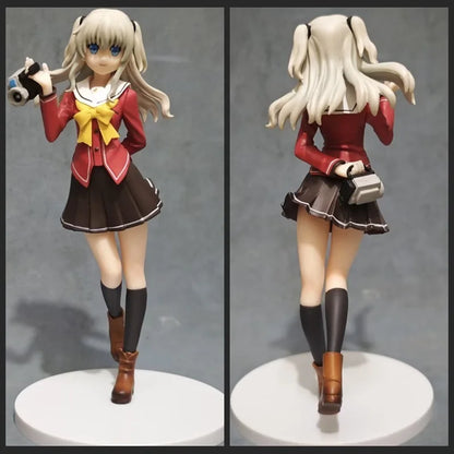 Charlotte Tomori Nao PVC Action Figure School Uniform Cute Girl Statue Model Anime Peripheral Desk Decor Gift Collectible Toy