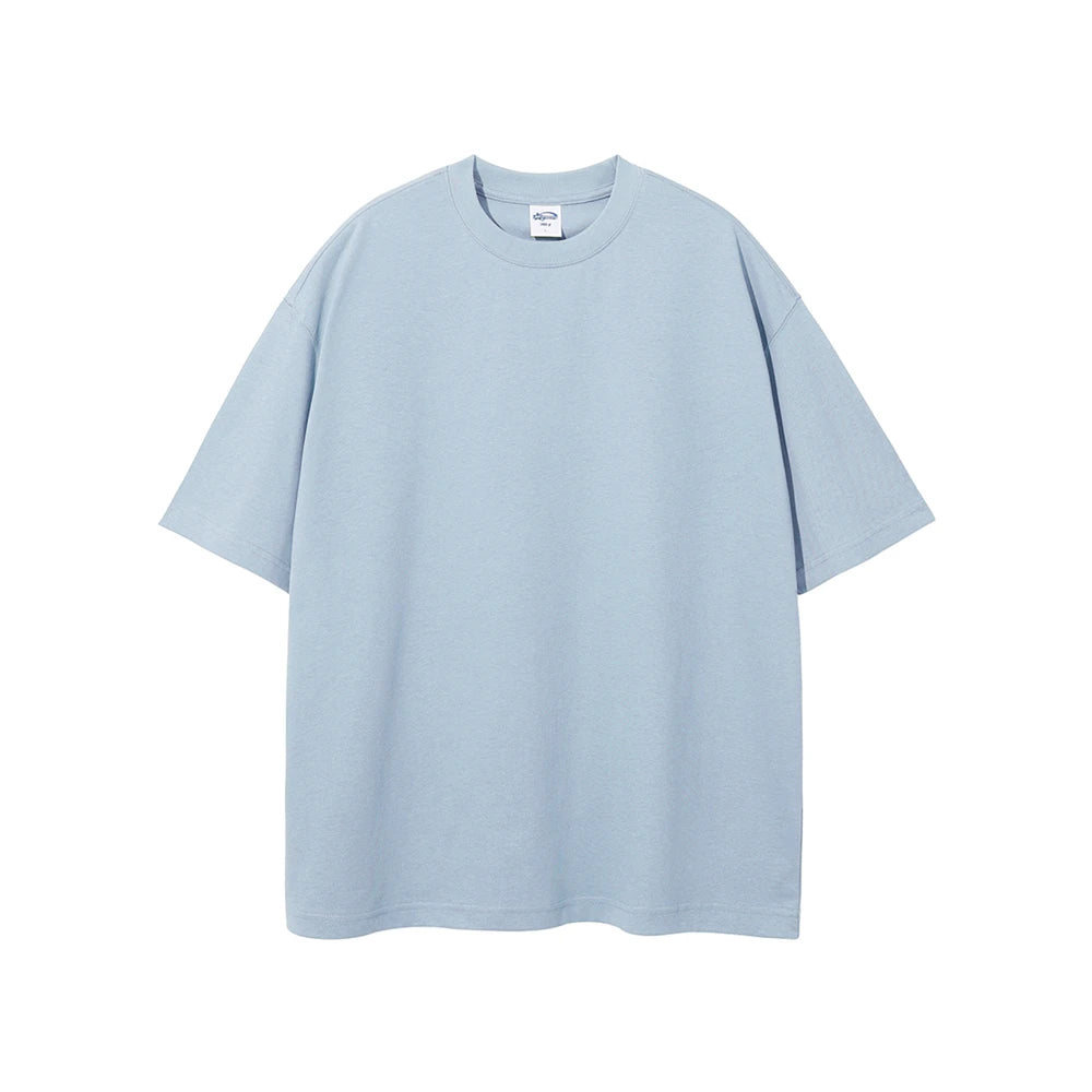 ZODF New Spring Summer Men 305gsm Cotton T Shirts Unisex Heavy Weight Oversized FG Noshrink Basic Solid T-Shirt Tees HY0165