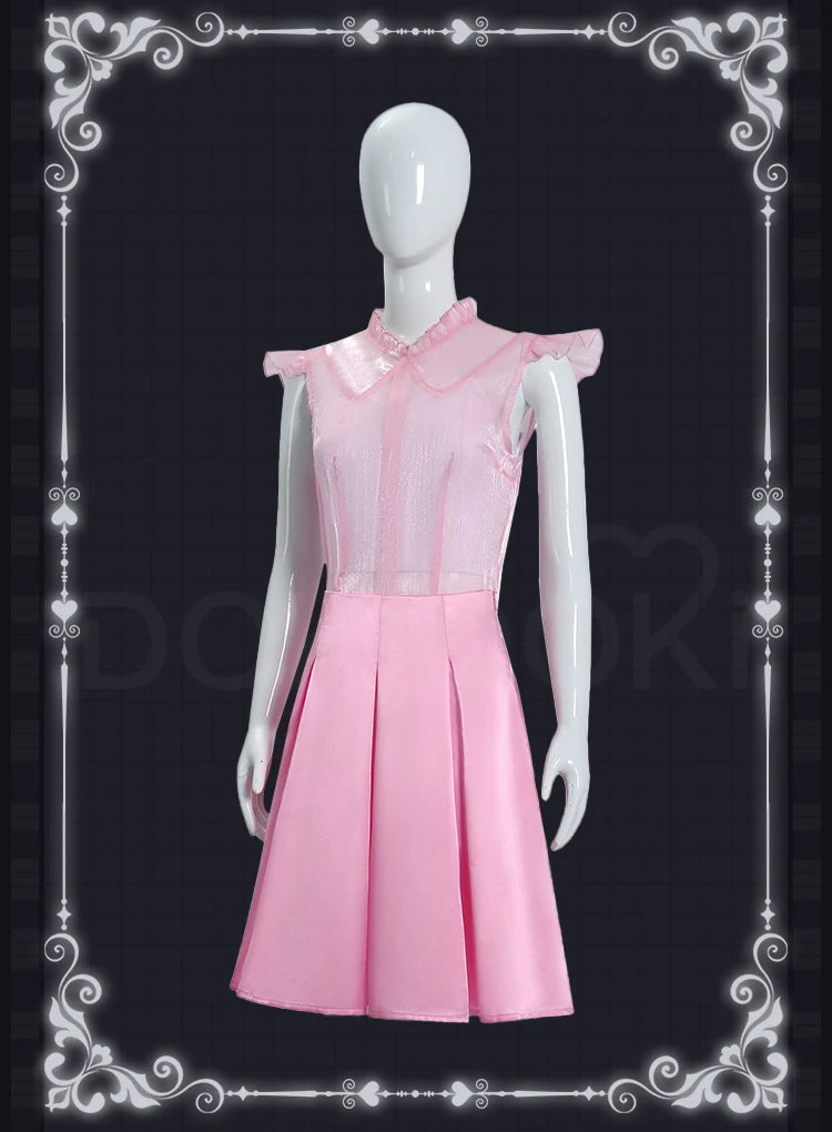 Glinda Elphaba Cosplay Costume Wicked Cosplay【XS-3XL】DokiDoki-N Women Black Pink Dress Glinda Cosplay School Uniform Plus Size