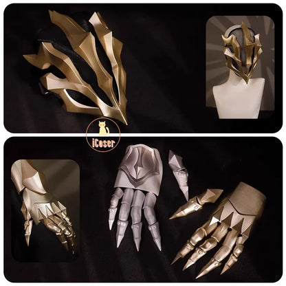 iCoser Honkai Star Rail Flame Reaver Cosplay Costume Uniform Cloak Ember Raider Mask Festival Halloween Party for Women Girls