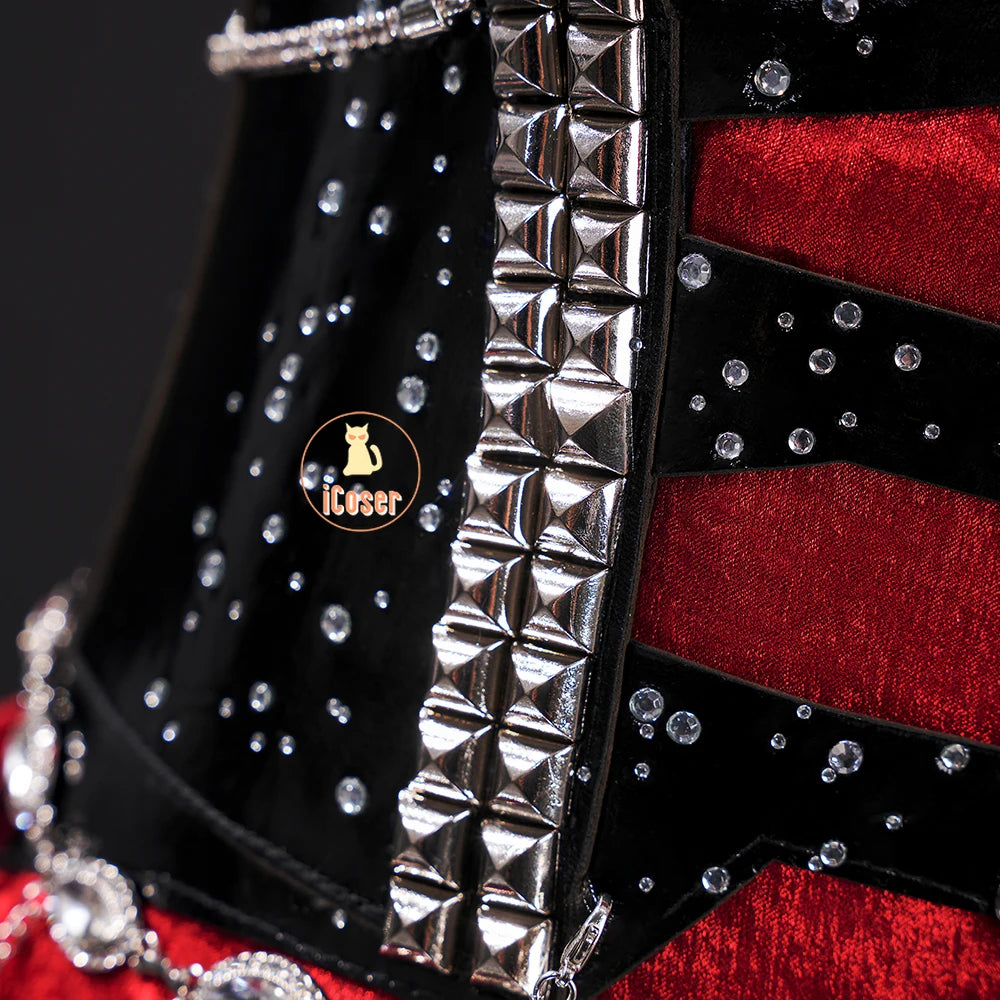 Love and Deepspace MC Cosplay Costume Midnight Waltz Red Dress Heroines New Skin Outfit Sylus Halloween Party for Women Girls