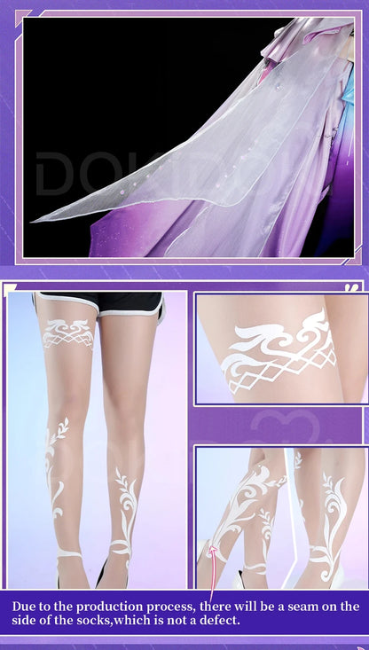 IN STOCK Cyrene Cosplay Costume Game Honkai: Star Rail【S-2XL】DokiDoki-R HSR Cyrene Dress Veil Plus Size