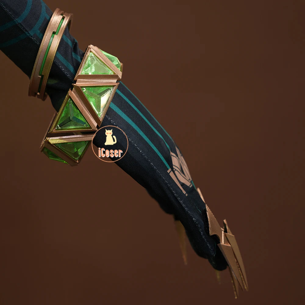 Genshin Impact Nefer Cosplay Costume Wig Dress Uniform Outfit Headwear Carnival Halloween Party for Women Girls Accessory iCoser