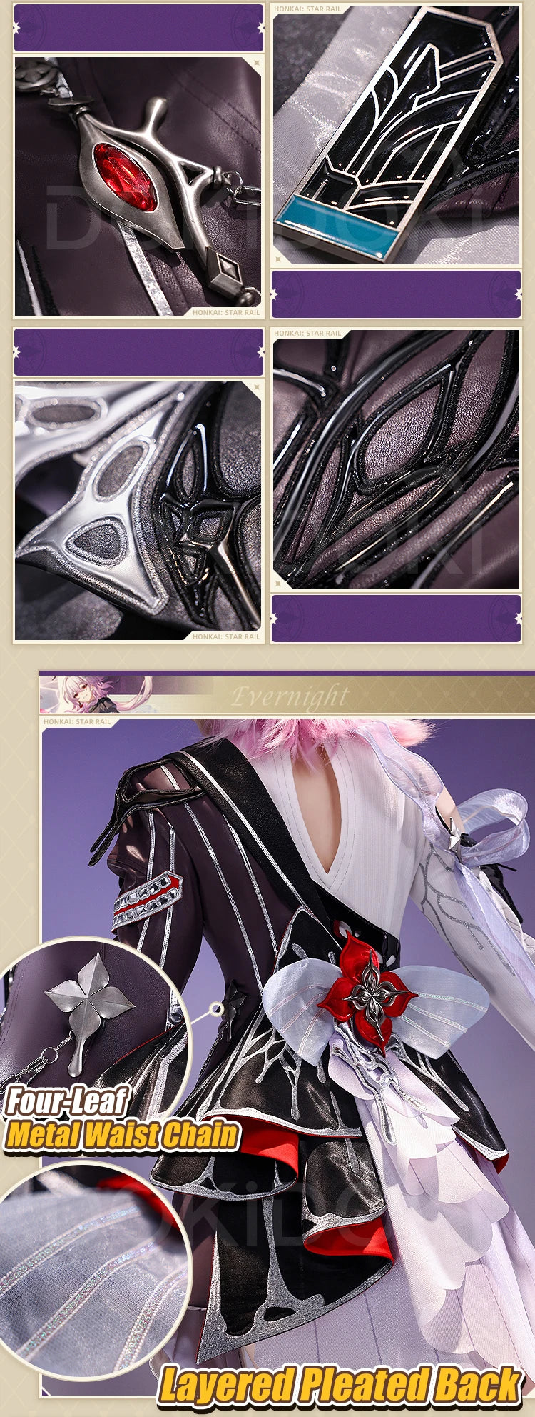 IN STOCK Evernight Cosplay Costume Game Honkai: Star Rail【S-2XL】DokiDoki-SR HSR March 7th SP Halloween Plus Size