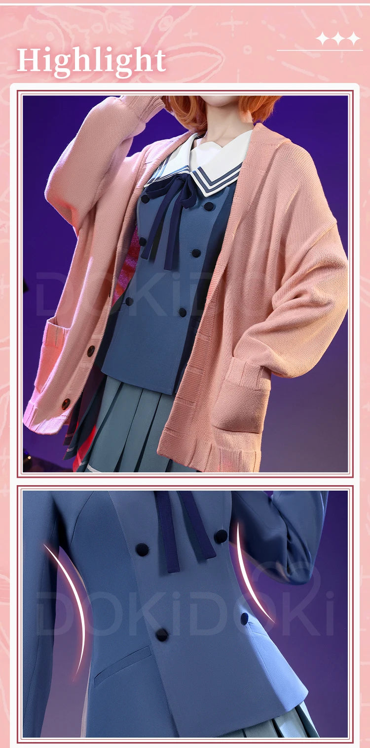IN STOCK Kuriyama Mirai Cosplay Costume Anime Kyoukai no Kanata DokiDoki-SR Women Cute Uniform Dress Mirai Cosplay