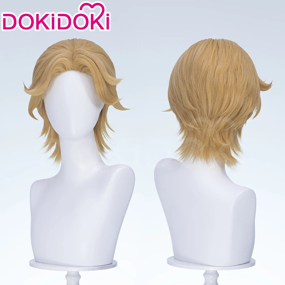 IN STOCK Jimmy Curly Wig Game Mouthwashing Cosplay DokiDoki Men 35cm Short Hair Jimmy Cosplay Free Wig Cap