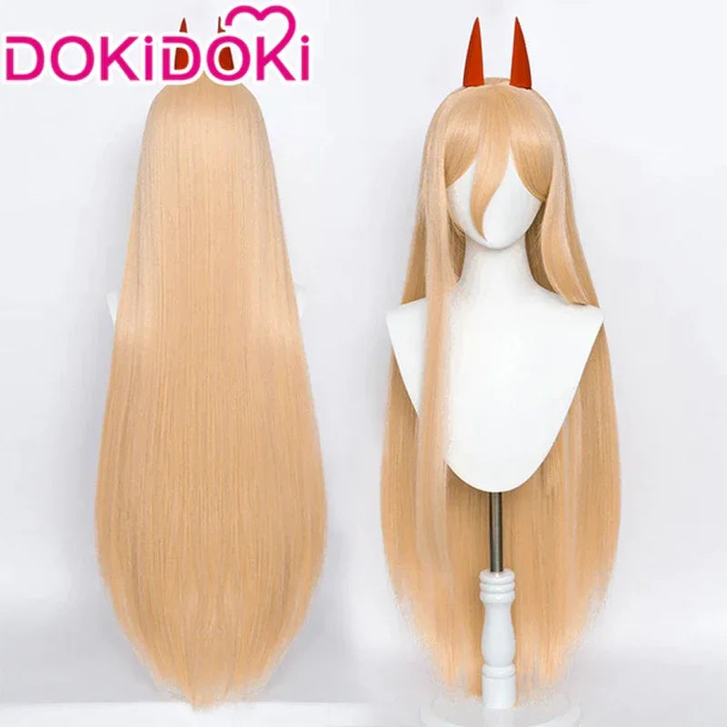IN STOCK Powerr Hayakawaa Himenoo Makimaa Denjii Rezee Quanxii Angel Devil Yoshidaa Wig Anime DokiDoki Women Free Wig Cap
