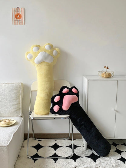 Comfortable Cat Paw Throw Pillow Very Soft Pink White Black Paw Long Cushion Leg Cushion Home Decor Xmas Gifts Child Washable