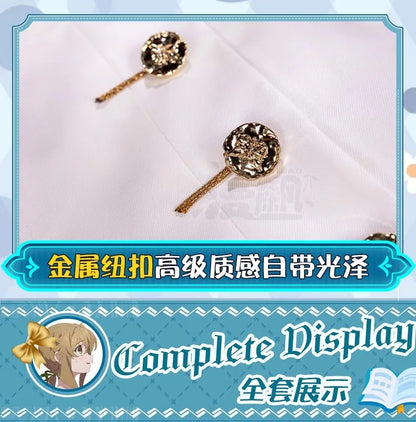 Anime Secrets of The Silent Witch Monica Everett Cosplay Costume Dress College Uniform Headwear Halloween Party for Women Girls