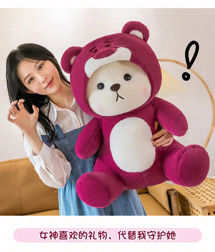 65cm Kawaii Little Bear Plush Doll Cute Soft Anime Lina Bear Plush Doll Cartoon Valentine's Day Birthday Gift Children's Holiday