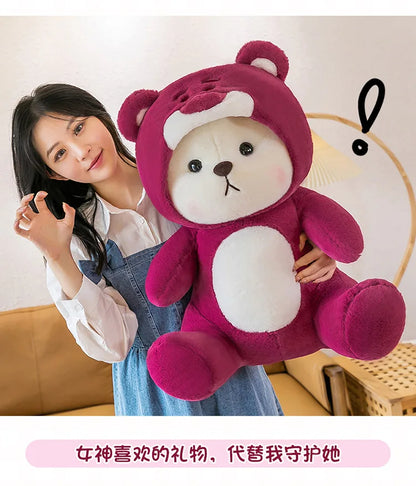 65cm Kawaii Little Bear Plush Doll Cute Soft Anime Lina Bear Plush Doll Cartoon Valentine's Day Birthday Gift Children's Holiday