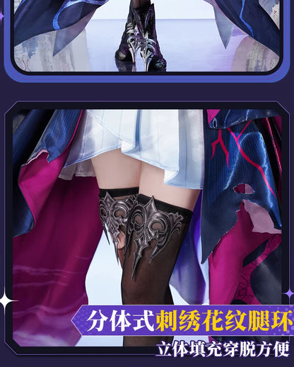 Honkai Star Rail Hysilens Cosplay Costume Wig Dress Headwear Uniform Outfit Halloween Party for Women Girls Carnival Prop iCoser