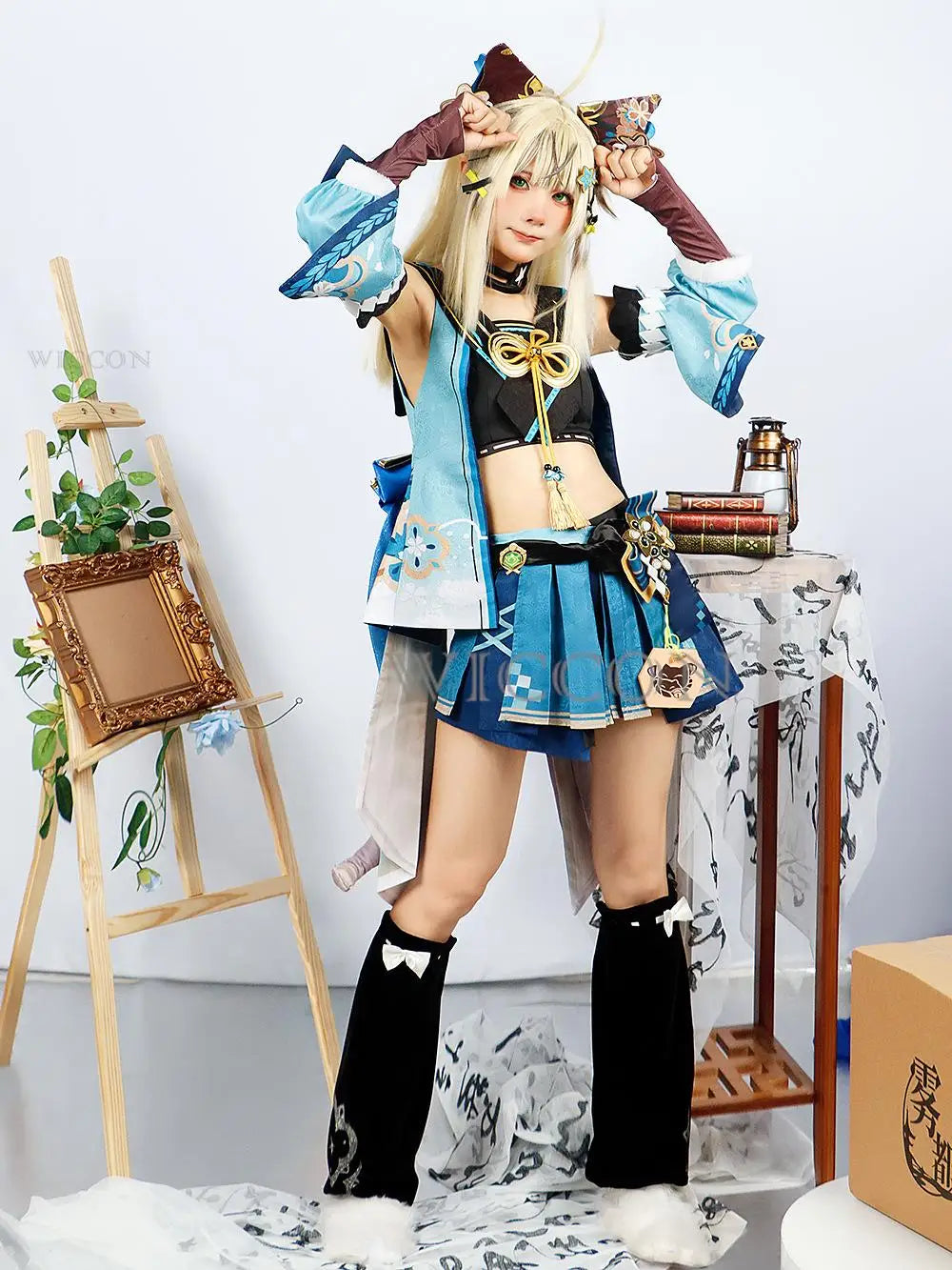 Genshin Impact Kirara Cosplay Costume Set Polyester