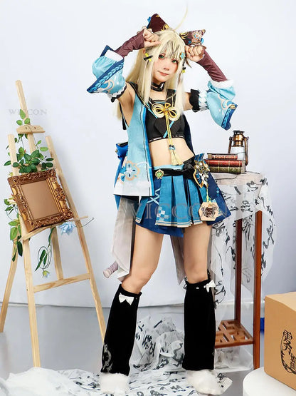 Genshin Impact Kirara Cosplay Costume Set Polyester