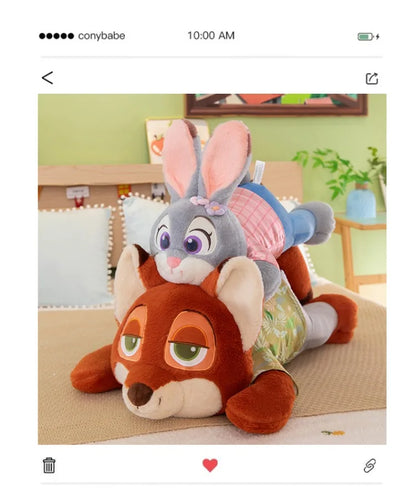 45/60/80cm Big Size Judy Hopps Nick Wilde Anime Plush Stuffed Doll Zootopia Kawaii Peluche Children's Kawaii Pillow Holiday Gift