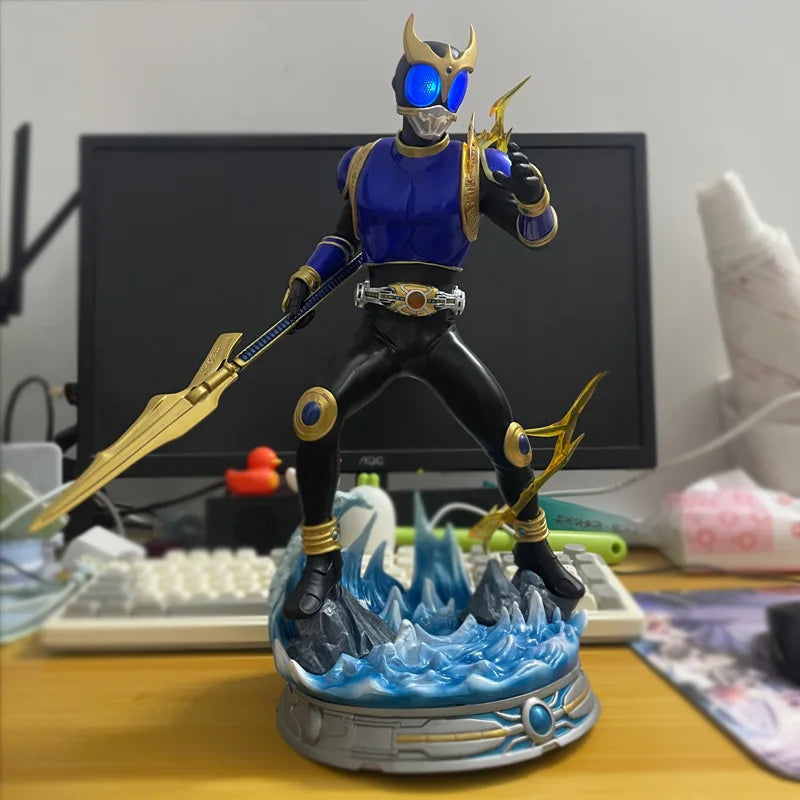 38cm Masked Rider Kuuga Rising Dragon Form Anime Figure Kamen Rider Figurine Collection Statue Model Ornament Room Desk Toy Gift