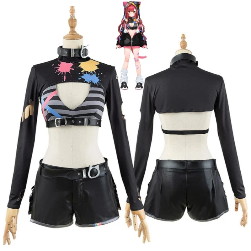 Virtual ESports Project VSPO Nekota Tsuna Cosplay Costume Set Polyester
